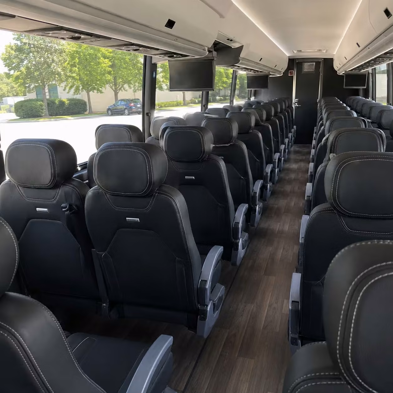 56 passenger charter bus interior